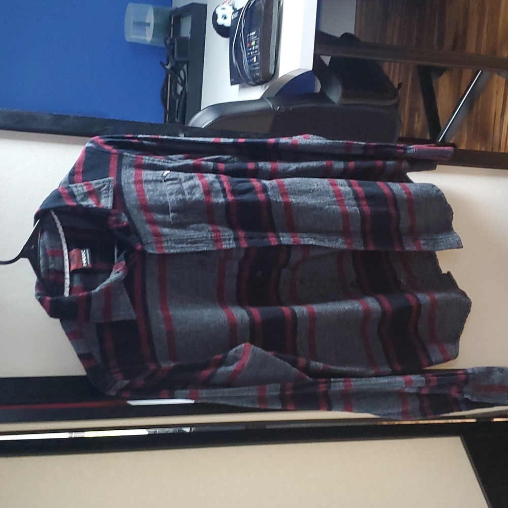Hawk button up flannel shirt